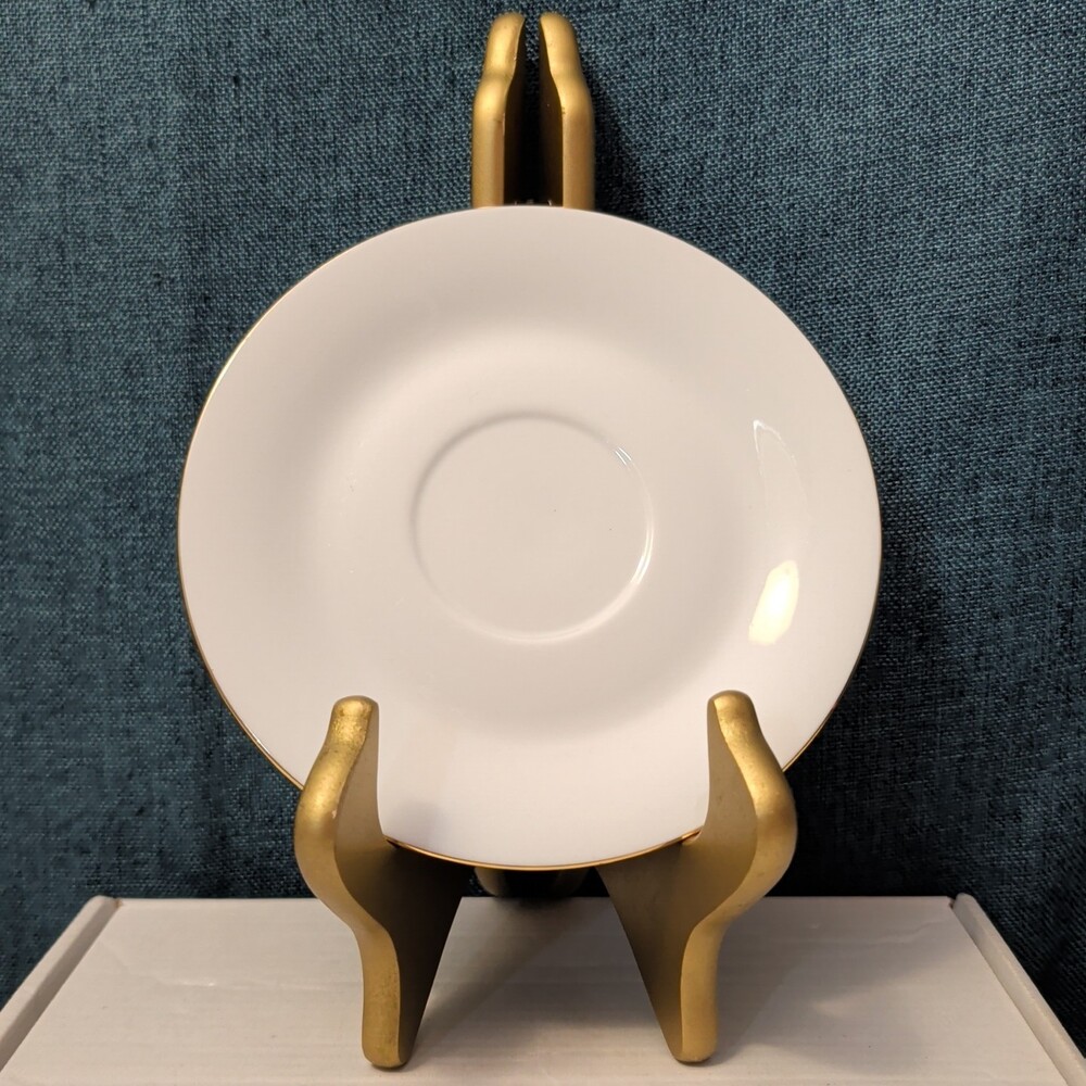 Set of 4 Sea Gull Fine China Saucers 6" | Jian Shang Gold Trim | Replacement